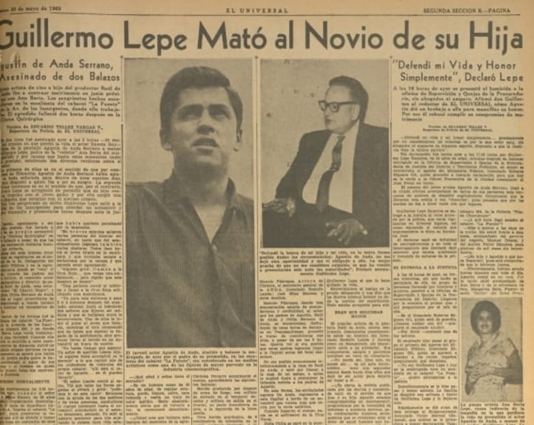 Así se dio a conocer la fatal noticia en EL UNIVERSAL. 