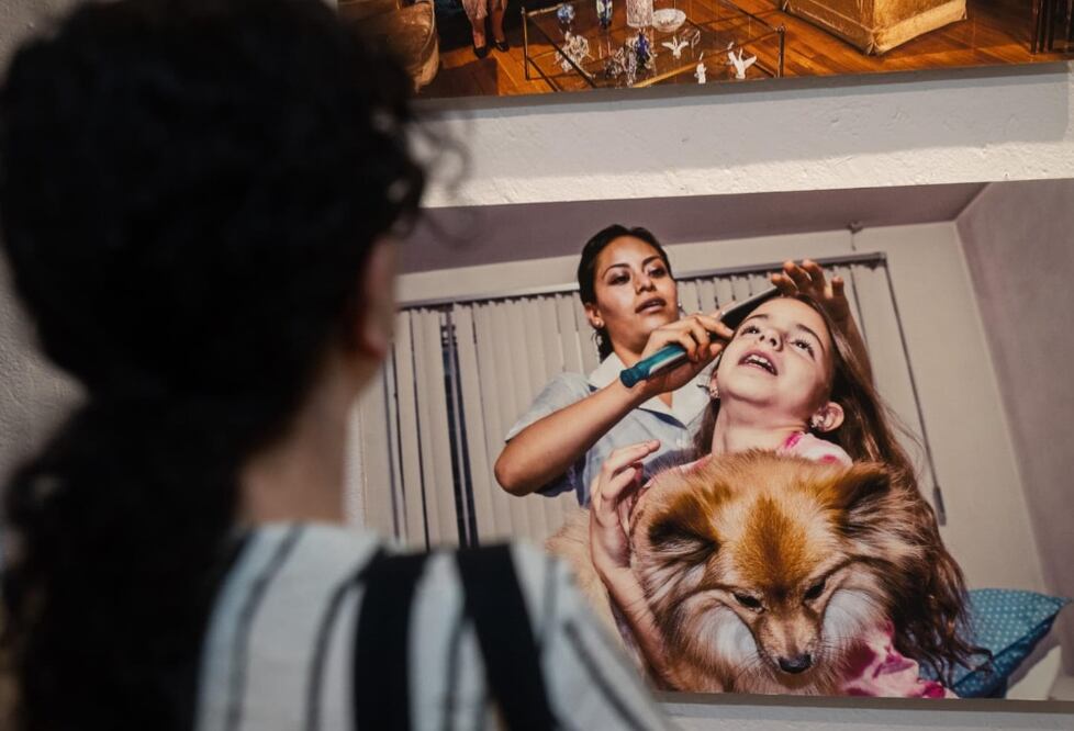 Aspectos de la exposición “Ojos de mujer volando. Foto: Secretaría de Cultura.