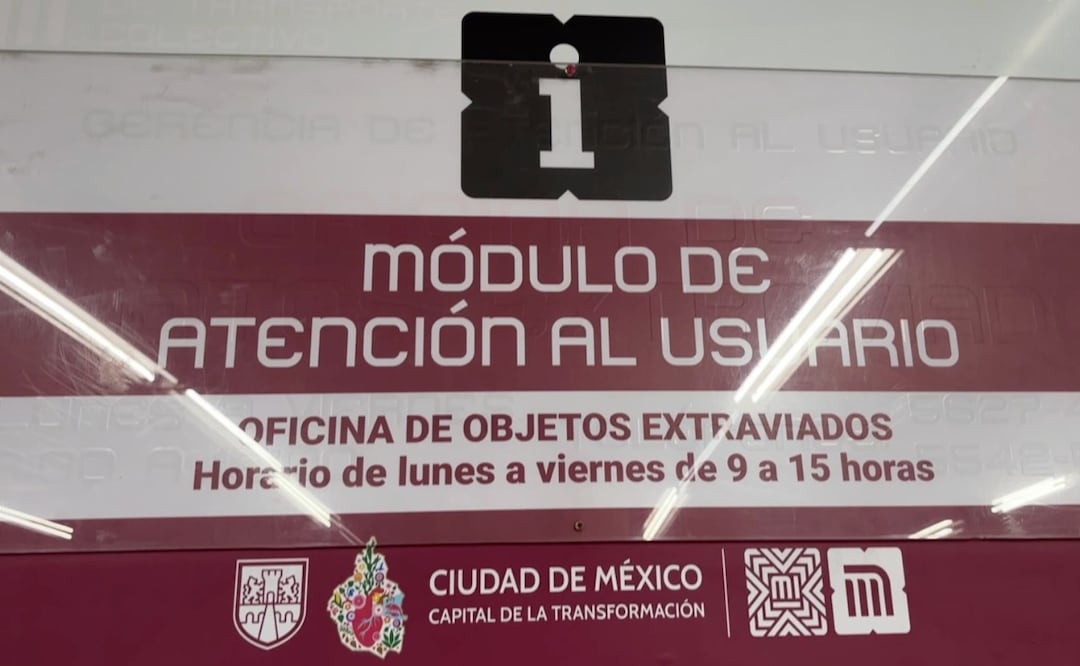 La Oficina de Objetos Extraviados de la Gerencia de Atención al Usuario (GAU) atiende de 09:00 a 15:00 horas, de lunes a viernes. | Foto: Especial.