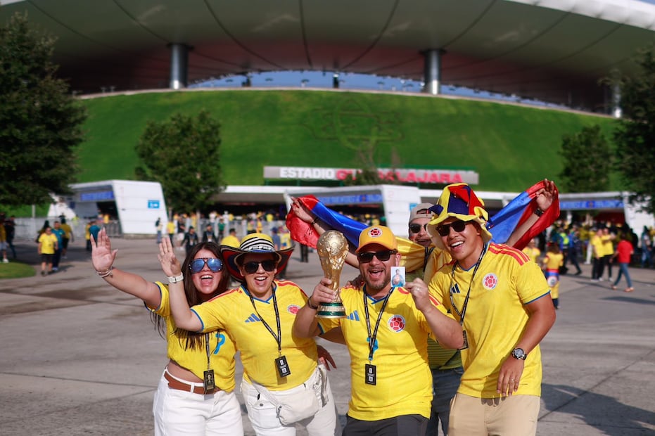 Guadalajara se pinta de amarillo con la impresionante invasión de Colombia en el Mundial de 2026 - Foto: Diego Simón Sánchez | EL UNIVERSAL