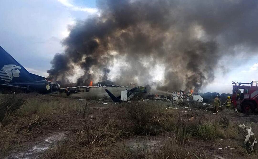 Permanecen 6 personas hospitalizadas del accidente de Aeroméxico 