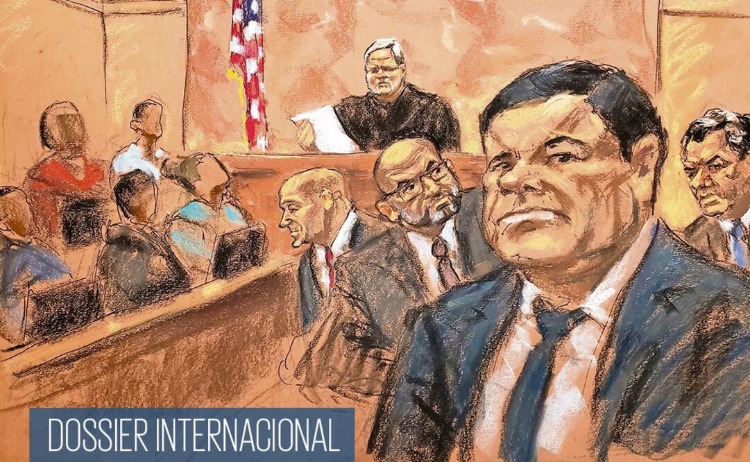 El capo Joaquín Guzmán fue encontrado culpable de 10 cargos relacionados con narcotráfico. Se prevé que sea condenado a cadena perpetua el próximo 25 de junio. (JANE ROSENBERG. EFE)