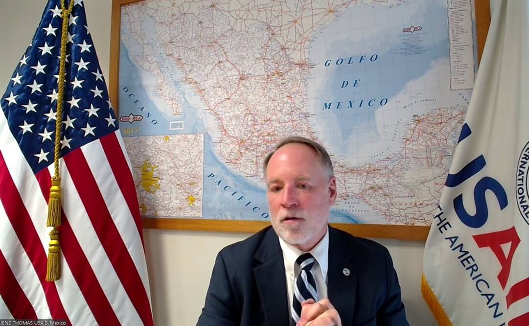 Jene Thomas, director en México de la Agencia de Estados Unidos para el Desarrollo Internacional (USAID, por sus siglas en inglés). Foto: Captura de video