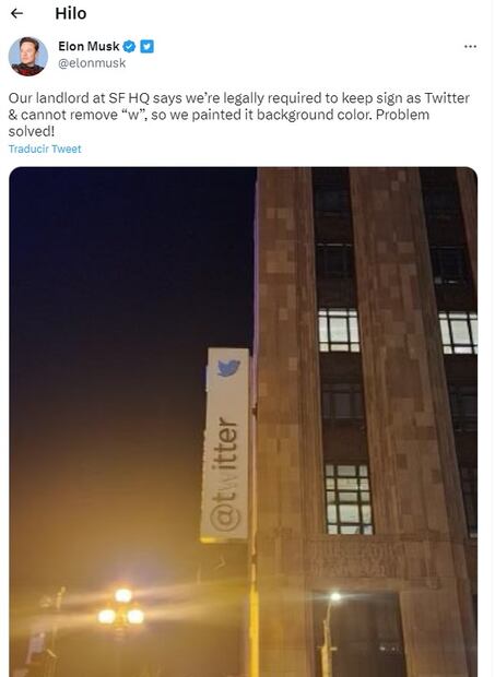 Elon Musk causó revuelo por conflictos con su arrendador. Foto: Captura de pantalla tomada de Twitter