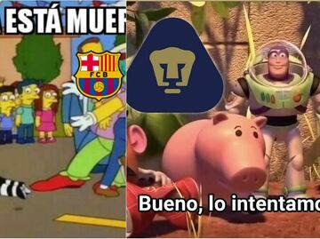 Los memes de la derrota de Pumas ante el Barcelona