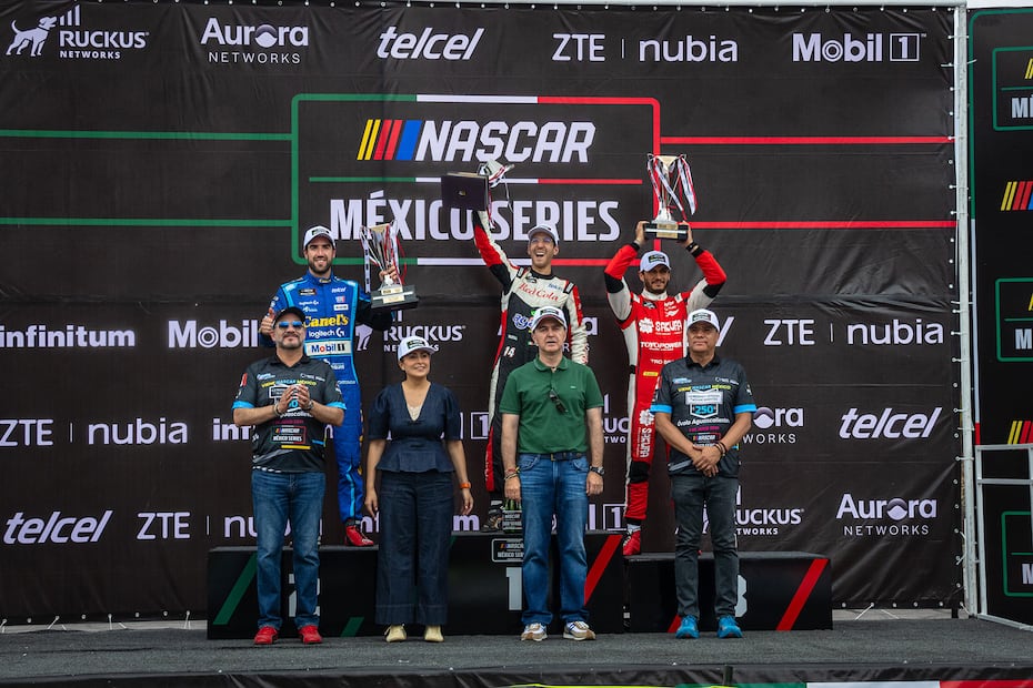 Podio completo en Aguascalientes de NASCAR México / Foto: Cortesía AGA Racing Team
