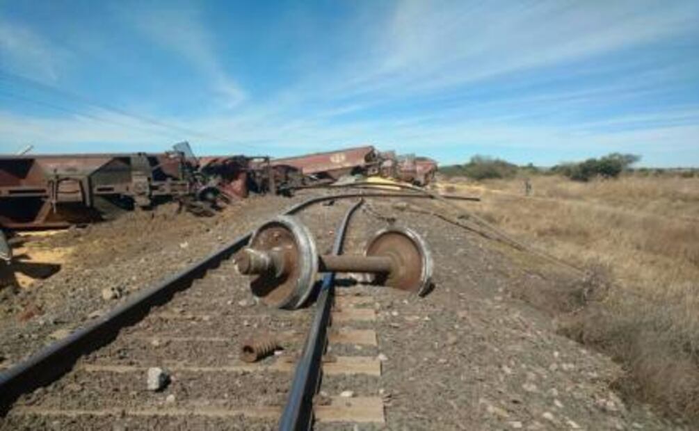 Descarrilan 27 vagones de tren en Fresnillo, Zacatecas
