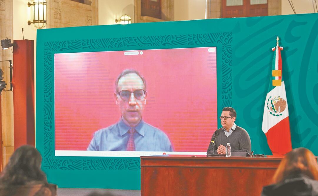 El subsecretario de Prevención y Promoción de la Salud, Hugo López-Gatell, participó ayer en la conferencia de prensa a distancia. Foto: PRESIDENCIA