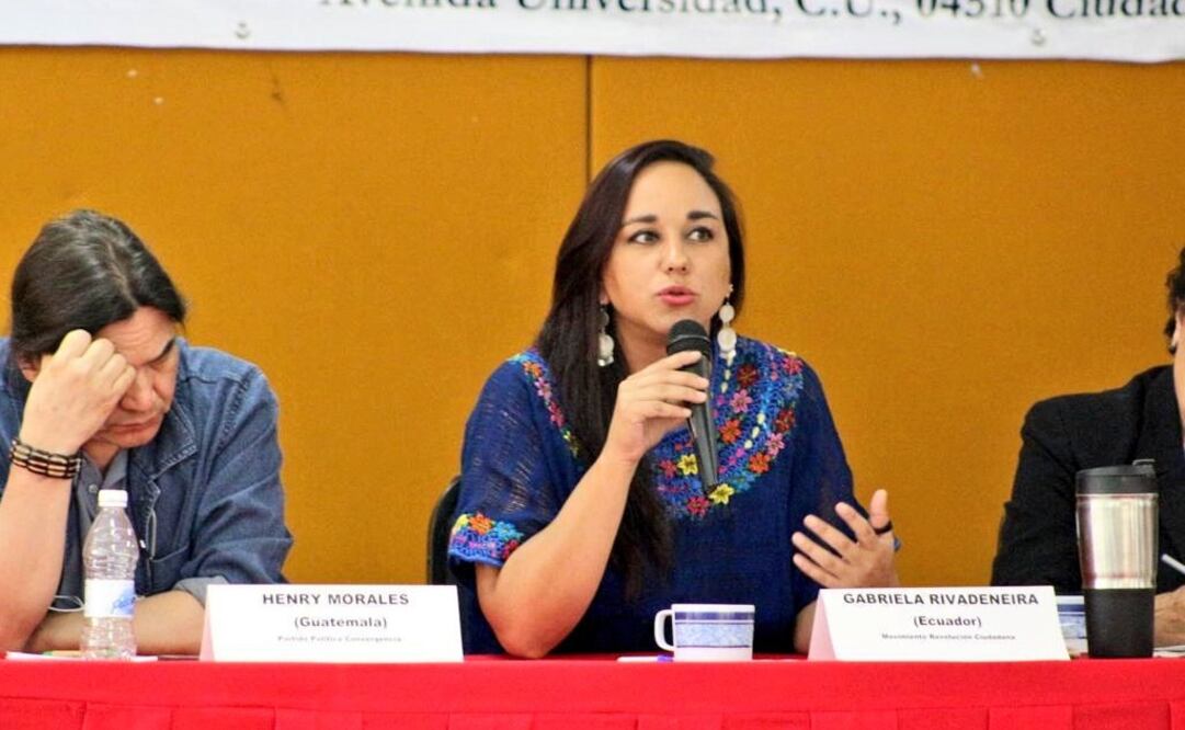 Gabriela Rivadeneira, asambleísta ecuatoriana en el Encuentro de Congresistas por la Justicia Fiscal en la Ciudad de México en marzo de 2019. Foto: Twitter @GabrielaEsPais