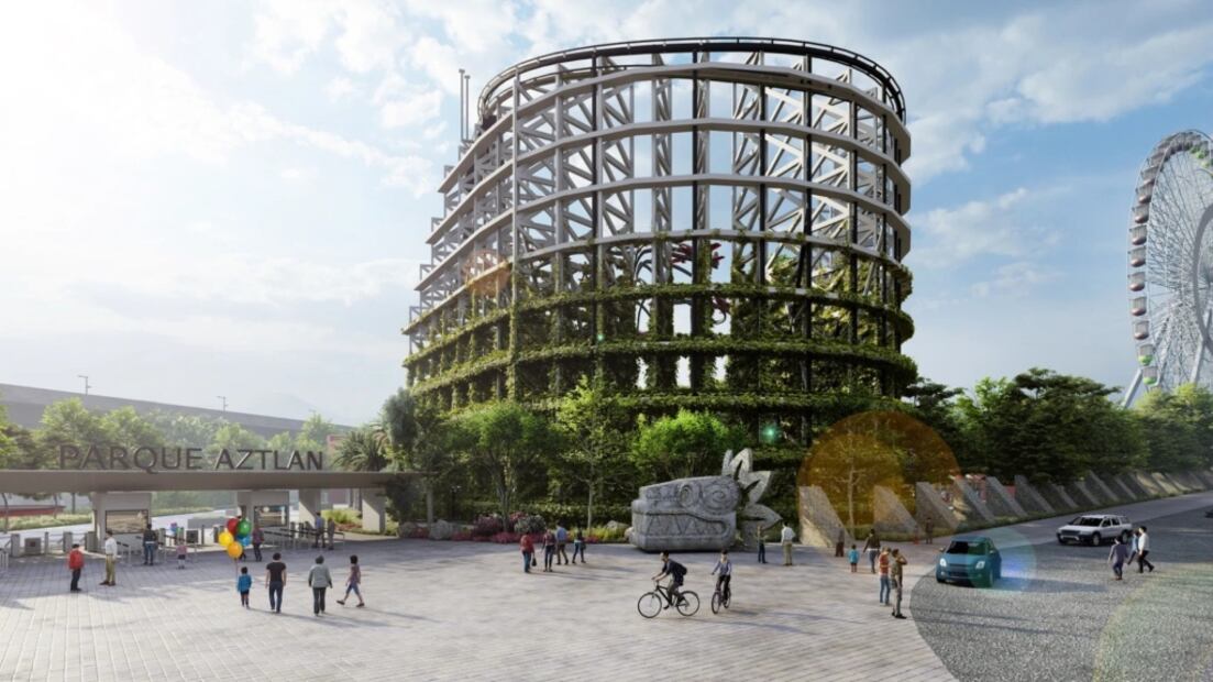 Montaña rusa del Parque Urbano Aztlán