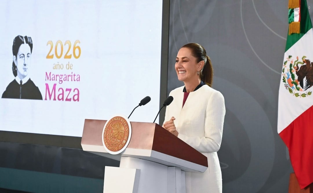 Claudia Sheinbaum Pardo en la conferencia matutina del 08 de enero en Cuernavaca, Morelos. Foto: Presidencia