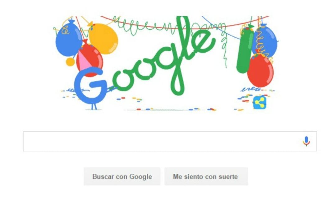 Este martes, el buscador en Internet festeja su décimo octavo cumpleaños con una fiesta decorada con los característicos colores de la empresa