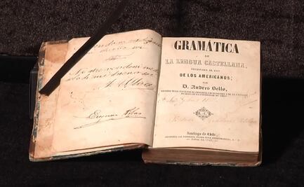 Un ejemplar de la Gramática de Andrés Bello legado a la Caja de las Letras