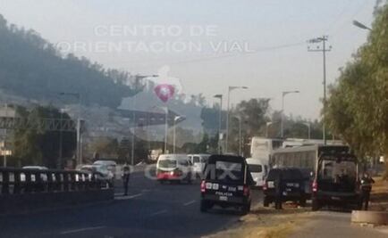 Policías vigilan la México-Pachuca por manifestantes