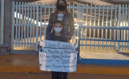 En Sonora, prohíben a niño de primer año, ingresar a escuela; “no me dejan entrar porque soy travieso”