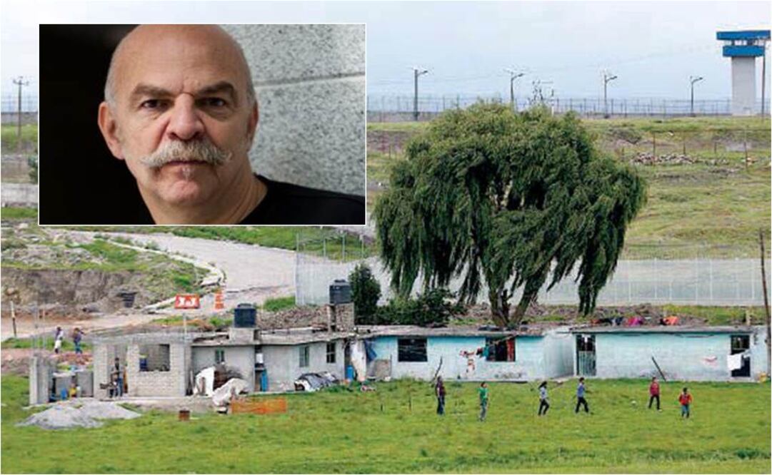 Vista general del Altiplano en Almoloya, Estado de México, donde se aprecian viviendas a escasos metros del recinto de máxima seguridad