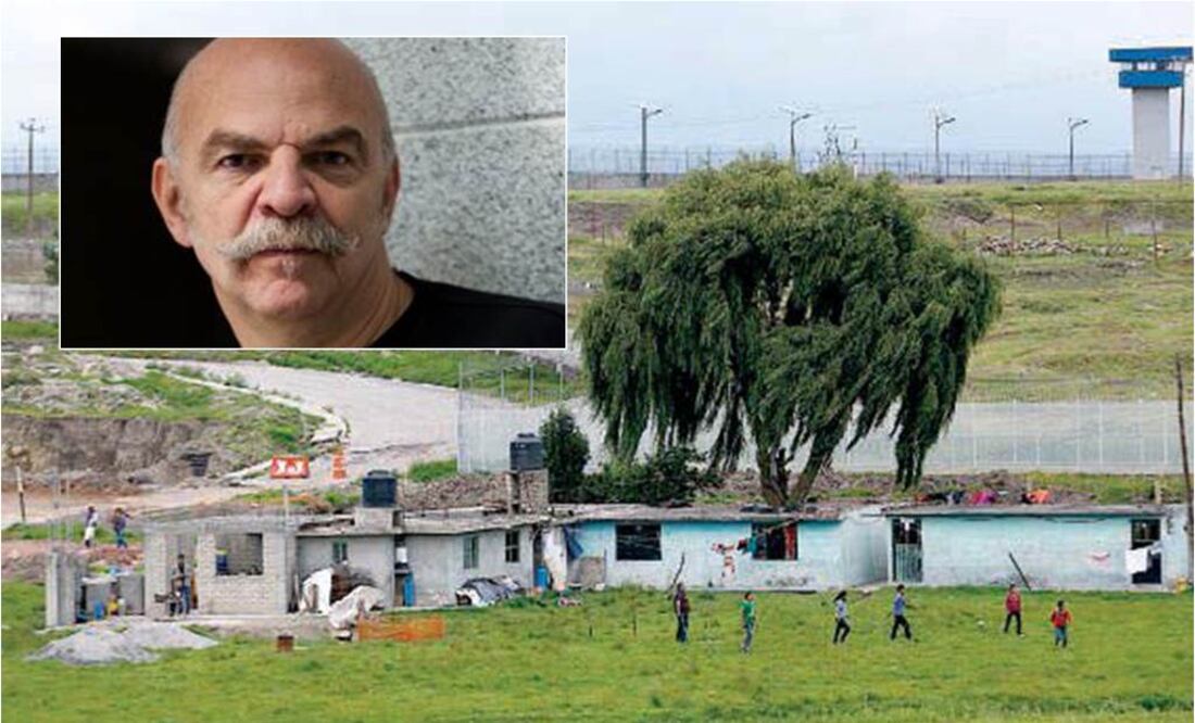 Vista general del Altiplano en Almoloya, Estado de México, donde se aprecian viviendas a escasos metros del recinto de máxima seguridad