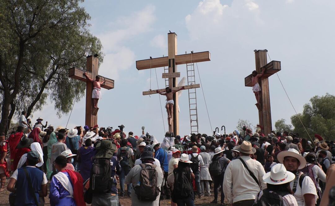 A las 15:00 horas se realizará la crucifixión de Jesús con lo que concluye la Representación de la Pasión de Cristo. Foto: Juan Boites / EL UNIVERSAL