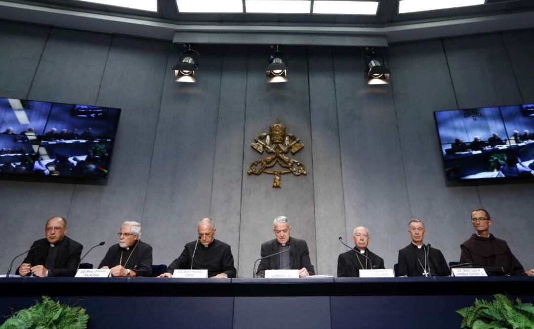 Conferencia de prensa donde se dieron a conocer las reformas implementadas por el Papa. Foto: AP