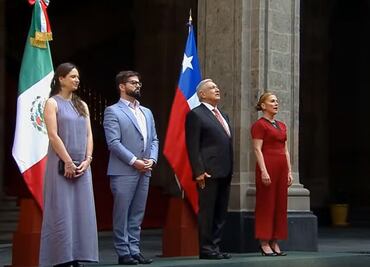 AMLO recibe en Palacio Nacional a Gabriel Boric, presidente de Chile