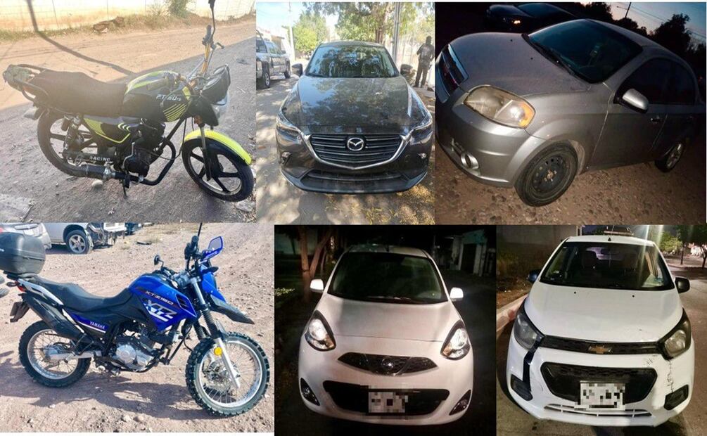 Policía recupera vehículos robados. Foto: Especial