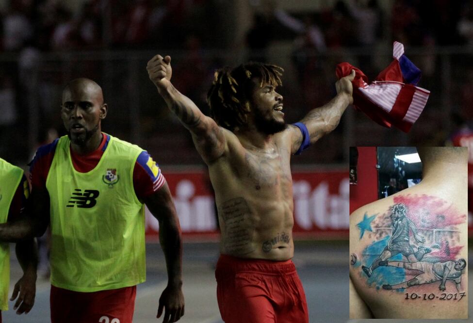 Especial. Román Torres celebrando el gol ante Costa Rica 