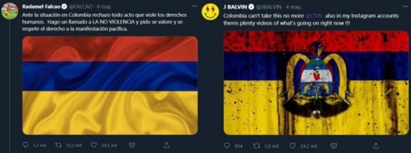 ¿Por qué en Colombia se está poniendo la bandera al revés como protesta?