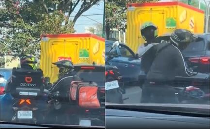 ¿Llegará el pedido a tiempo?; Captan pelea de repartidores en calles de CDMX y video se viraliza 