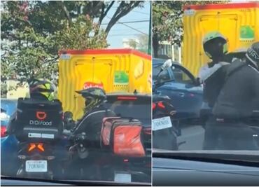 ¿Llegará el pedido a tiempo?; Captan pelea de repartidores en calles de CDMX y video se viraliza