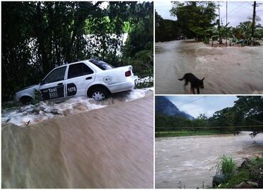 Se desborda río Teapa en Tabasco