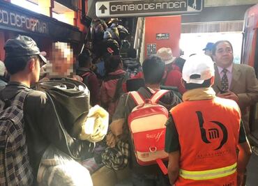 Metro ofrece apoyo en traslado de caravana migrante