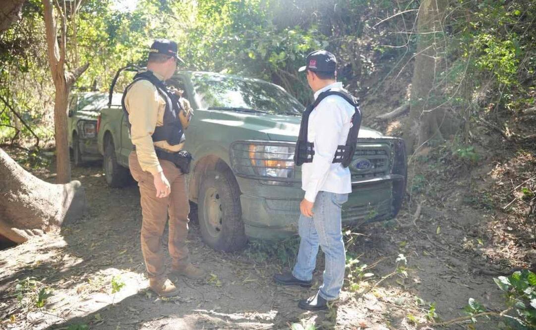 Hallan tres camionetas del Ejército clonadas en Chiapas (28/12/2025). Foto: Especial