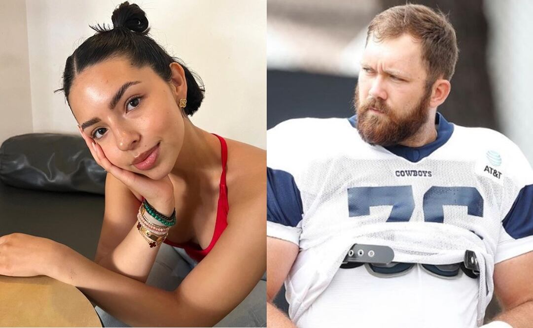 La cantante Ángela Aguilar y el jugador de la NFL, Josh Ball. Foto: Instagram oficial.