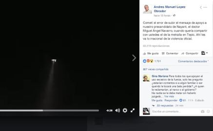 Admite AMLO error en mensaje de Facebook