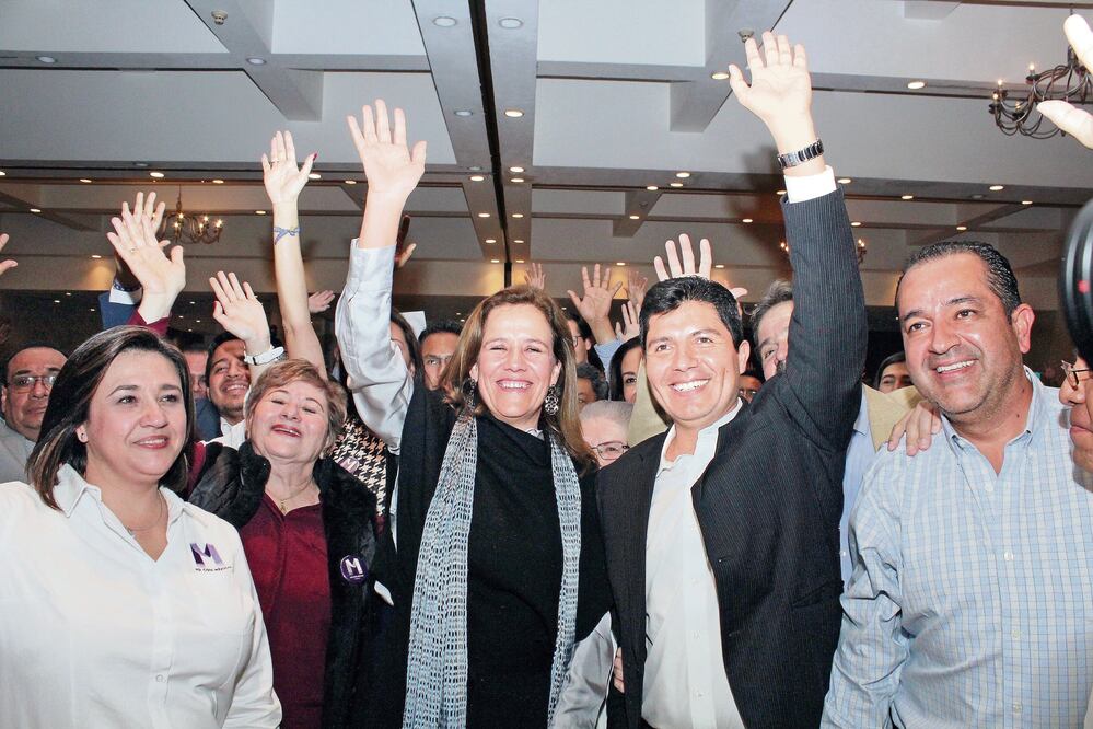 Margarita Zavala se reunió ayer con militantes del Partido Acción Nacional en Puebla, previo al encuentro de hoy con Ricardo Anaya (OMAR CONTRERAS. EL UNIVERSAL)