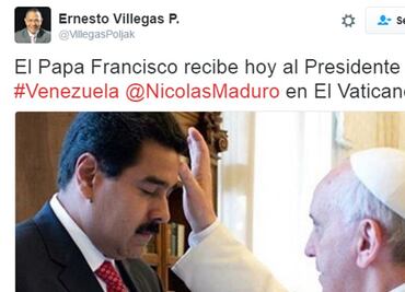 Nicolás Maduro se reúne con el Papa Francisco