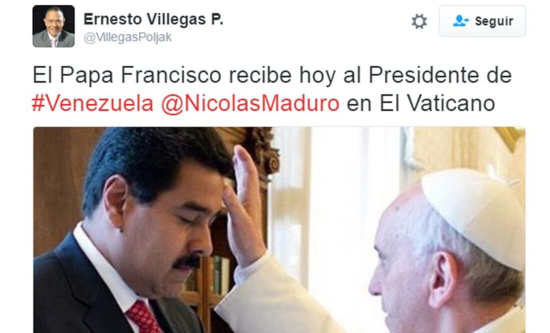 (Foto: Tomada de @VillegasPoljak)