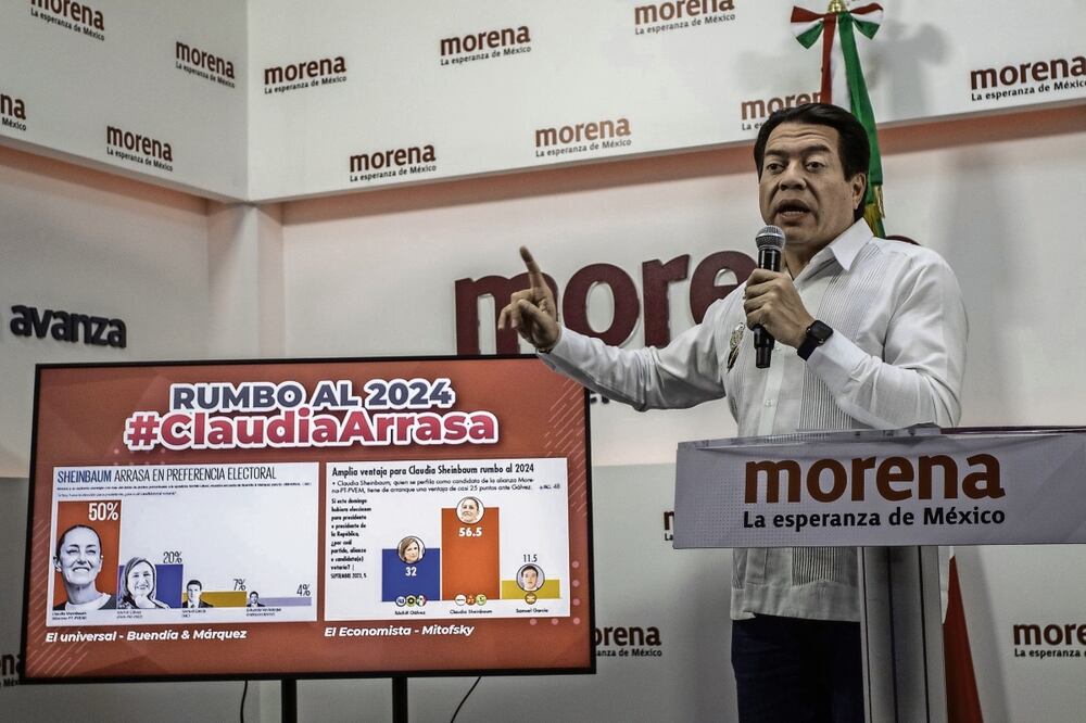 El líder de Morena, Mario Delgado, dijo que se realizaron 98% de los cuestionarios. Foto: El Universal