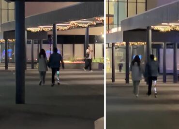 Hombre adorna su pierna protésica con luces navideñas; video se vuelve viral