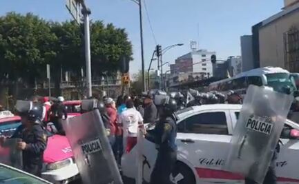 Tras riña con policías, hay seis taxistas heridos, dice vocero
