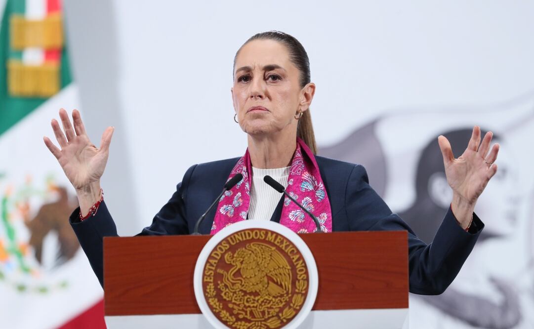 Claudia Sheinbaum Pardo en su conferencia matutina del 30 de septiembre de 2025. Foto: EFE/ Mario Guzmán