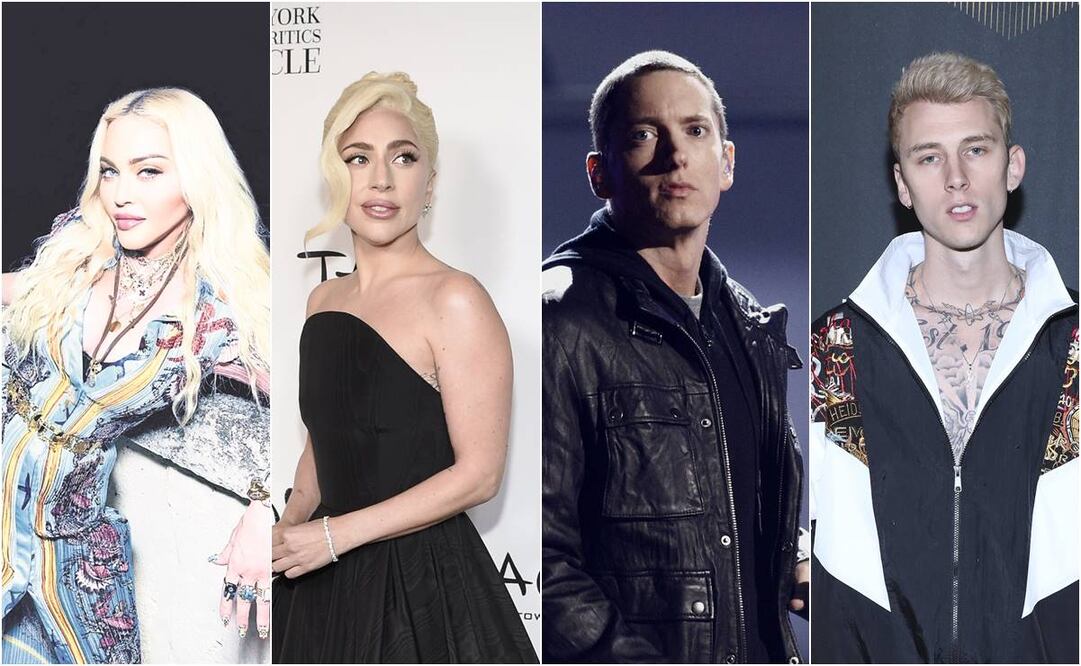 Madonna vs Lady Gaga y Machine Gun Kelly vs Eminem. Foto: Especial
