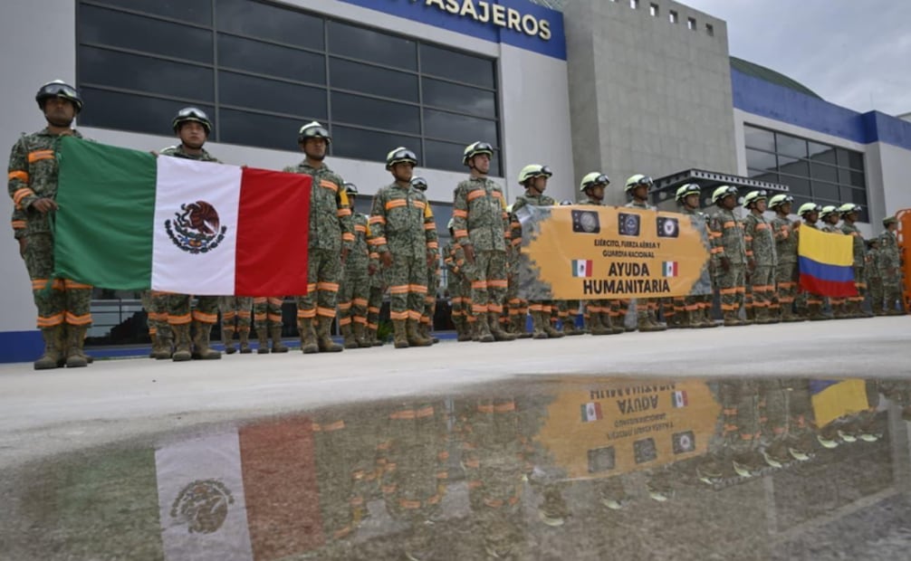 Ayuda humanitaria enviada desde México para Colombia, tras el sismo magnitud 7.4 ocurrido el pasado 10 de agosto. Foto: cortesía Secretaría de Relaciones Exteriores y Secretaría de la Defensa Nacional
