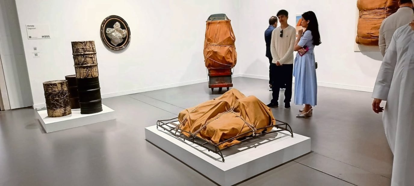 Gagosian Gallery presenta los embalajes y barriles creados por el artista Christo. Foto: José Quezada / EL UNIVERSAL