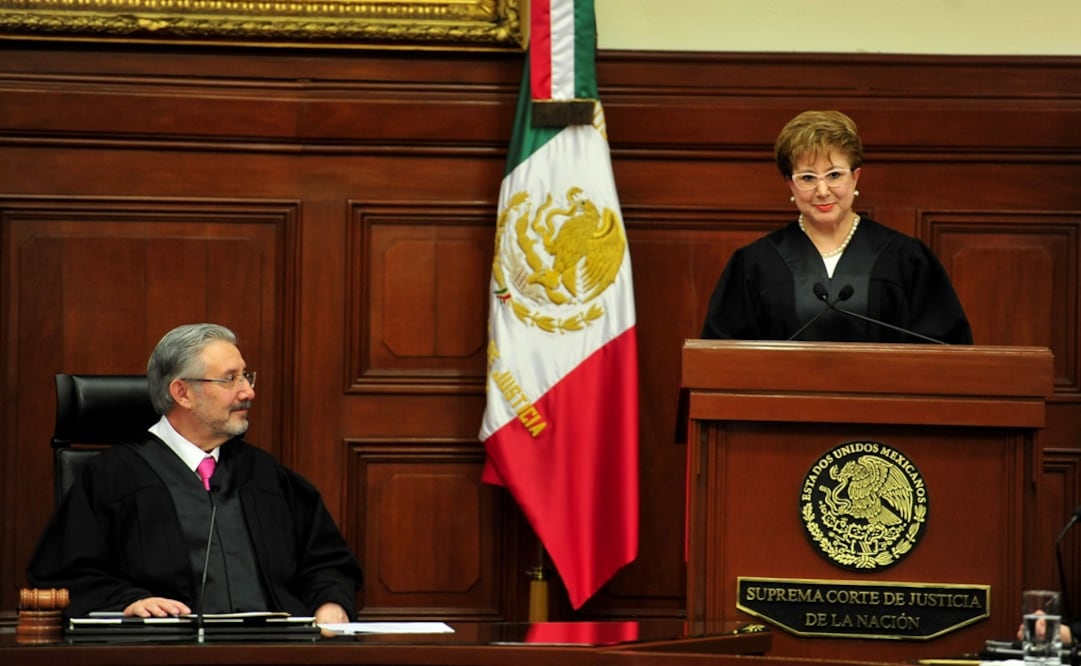 Margarita Luna Ramos habló durante la ceremonia de toma de protesta de los nuevos magistrados de Circuito. /Especial