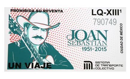 Metro lanza boleto conmemorativo en honor a Joan Sebastian
