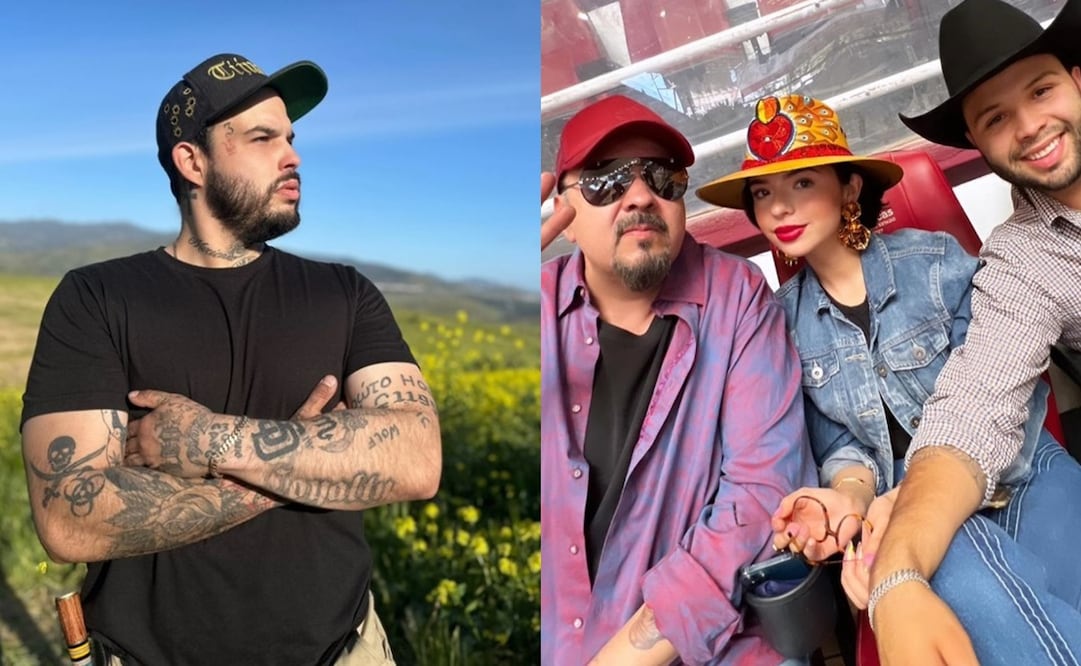 Emiliano Aguilar, el hijo mayor de Pepe Aguilar junto a Ángela y Leonardo Aguilar. Foto: Instagram oficial.