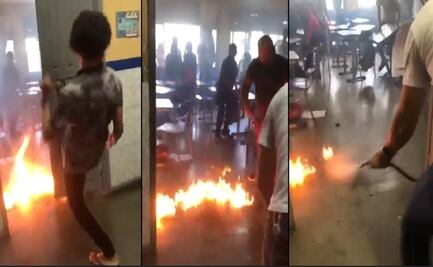 Video: Estudiante brasileño prendió fuego su salón de clases