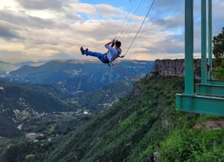 Así es el columpio extremo de Peña del Aire en el Pueblo Mágico de Huasca