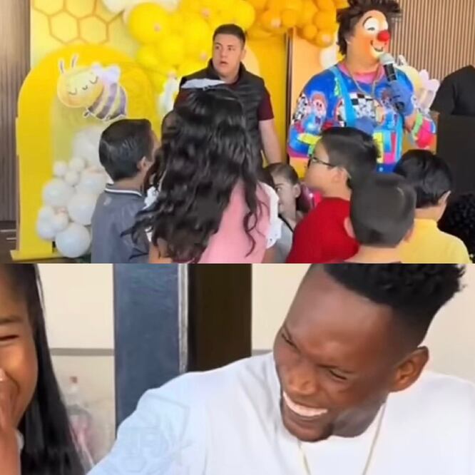 Diber Cambindo cayó en la broma de un payaso en una fiesta infantil / Foto: Especiales